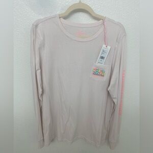 NWT Vineyard Vines Blush Pink Long Sleeve Valentine’s Day T-Shirt